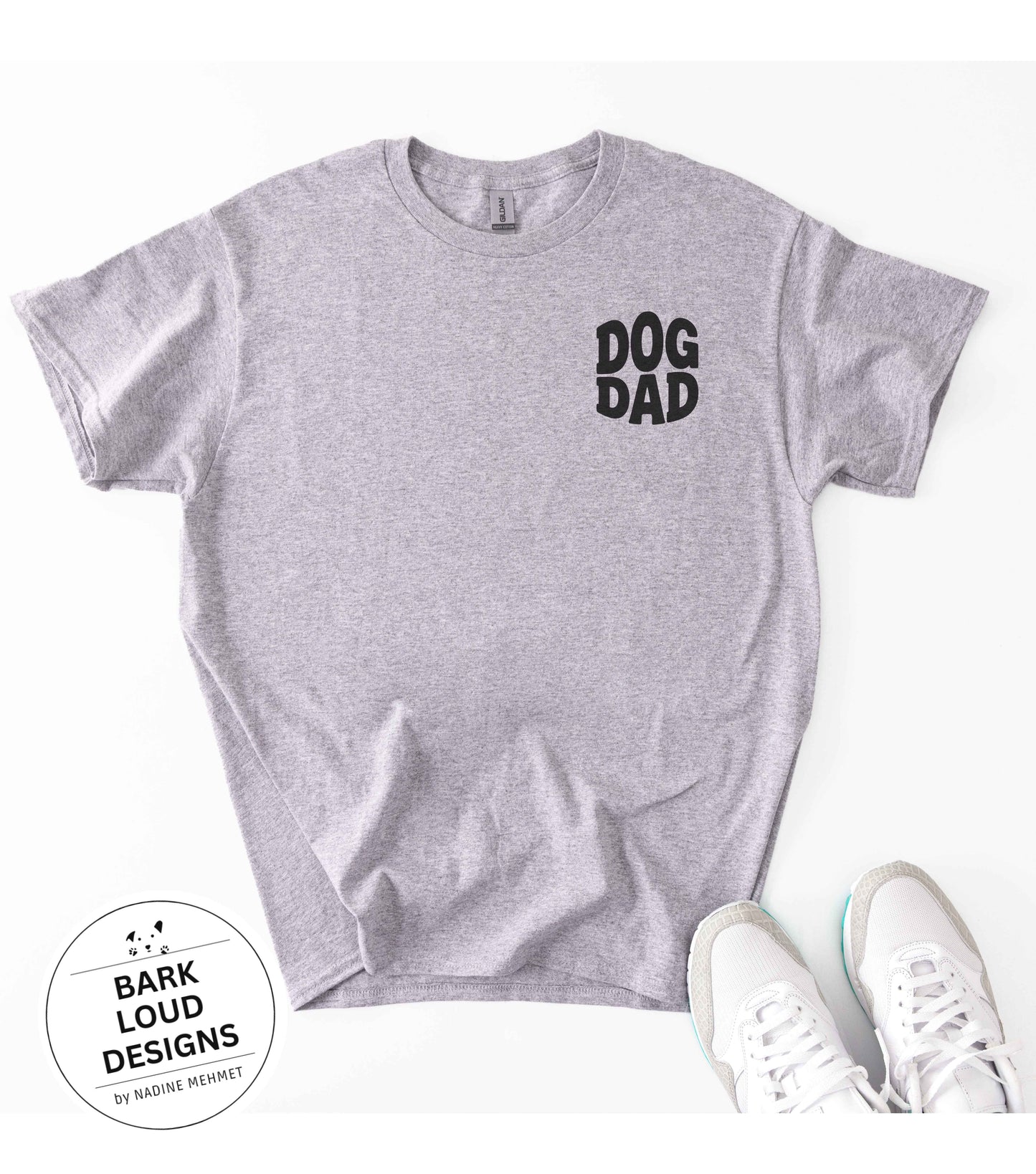 T-Shirt DOG MOM / DOG DAD - Front- und Backprint