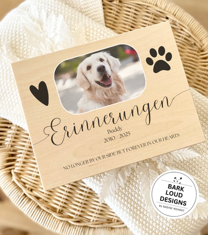 Erinnerungskiste Haustier - Trauer Geschenk - Single Foto