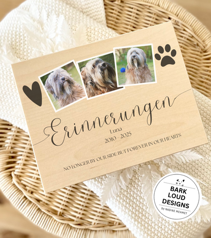 Erinnerungskiste Haustier - Trauer Geschenk - Multi Foto