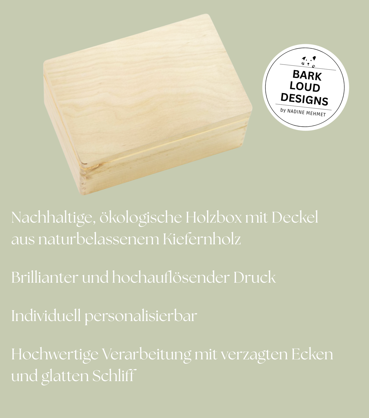 Erinnerungskiste Hund - Trauer Geschenk - Multi Foto Paws