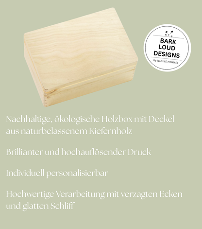 Erinnerungskiste Hund - Trauer Geschenk - Multi Foto Paws