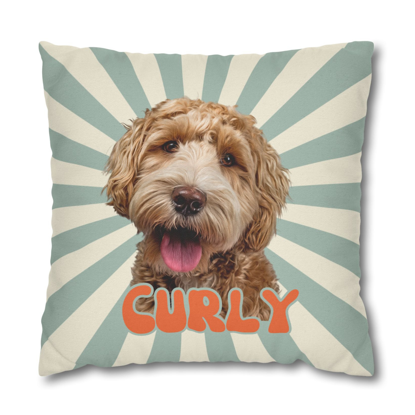 Personalisiertes Kissen Haustier - Retro Style