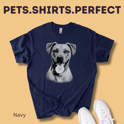 Personalisiertes T-Shirt mit Foto und Name Haustier - Vintage Style