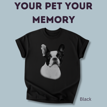 Personalisiertes T-Shirt mit Foto und Name Haustier - Vintage Style