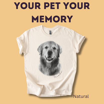 Personalisiertes T-Shirt mit Foto und Name Haustier - Vintage Style