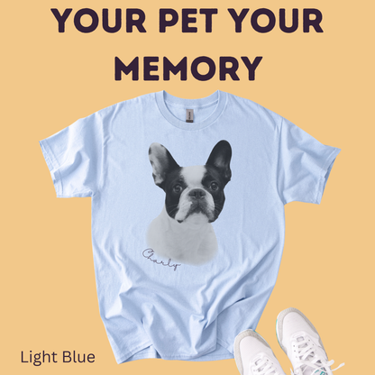 Personalisiertes T-Shirt mit Foto und Name Haustier - Vintage Style