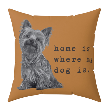 Personalisiertes Kissen Hund - Home is where my dog is