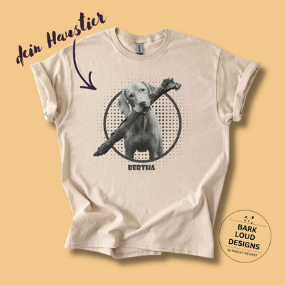 Personalisiertes T-Shirt mit Foto und Name Haustier - Vintage Film Look