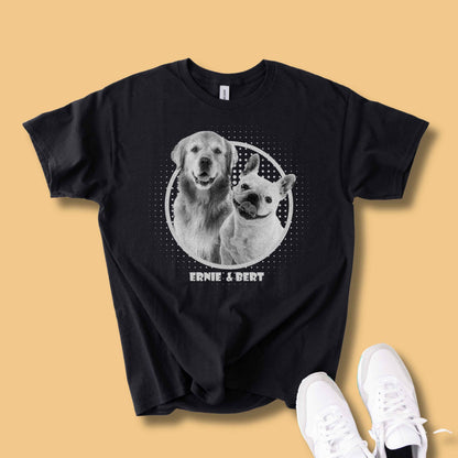 Personalisiertes T-Shirt mit Foto und Name Haustier - Vintage Film Look