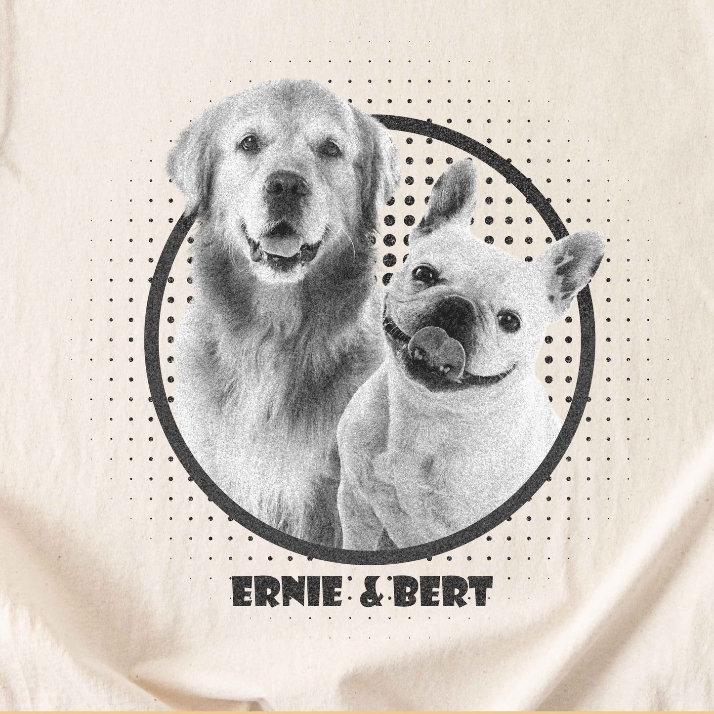 Personalisiertes T-Shirt mit Foto und Name Haustier - Vintage Film Look