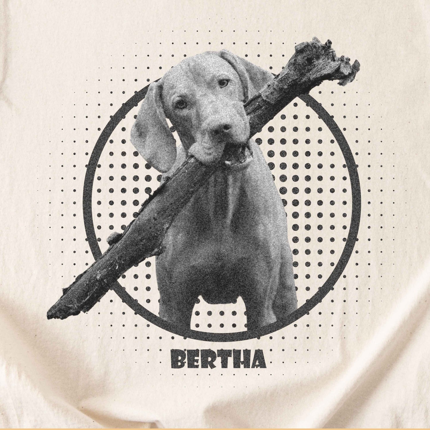 Personalisiertes T-Shirt mit Foto und Name Haustier - Vintage Film Look