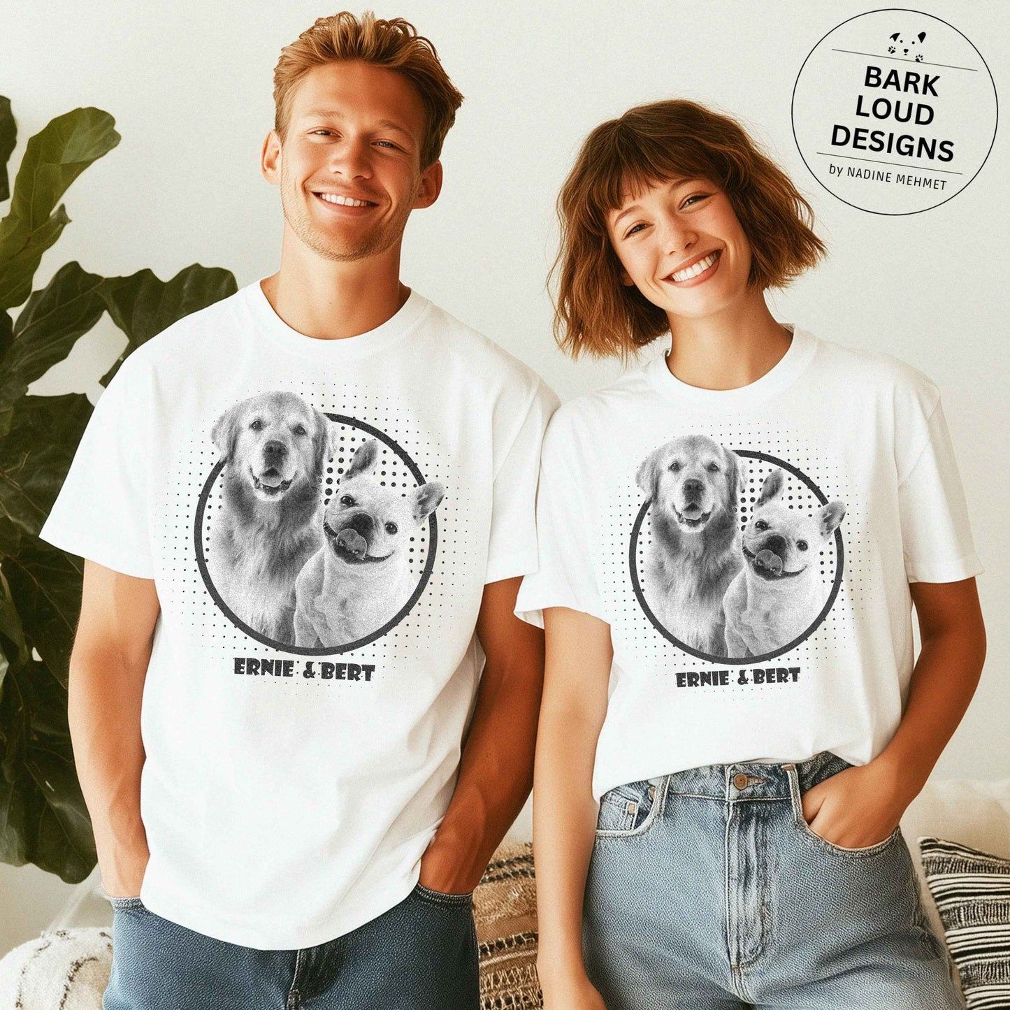 Personalisiertes T-Shirt mit Foto und Name Haustier - Vintage Film Look