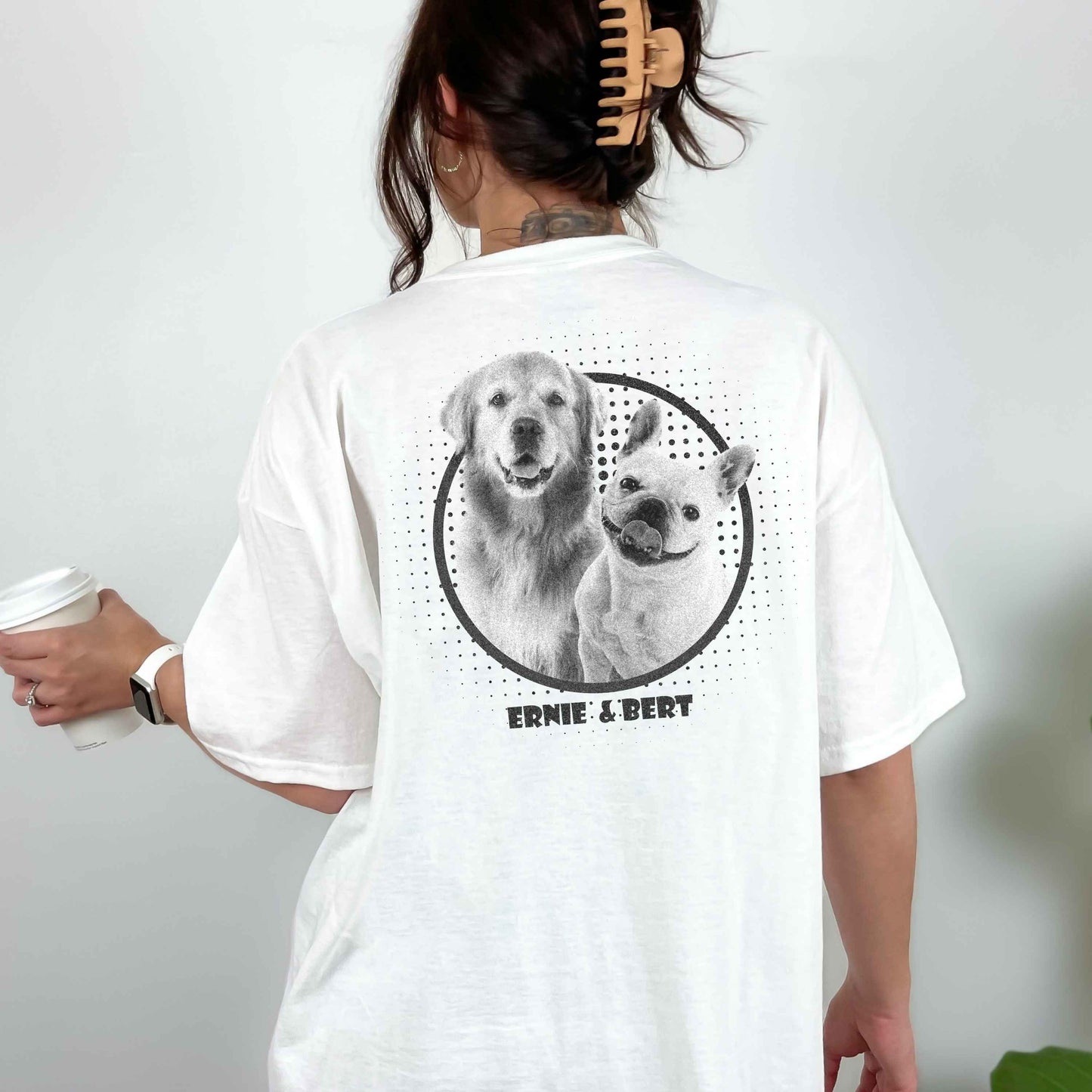 Personalisiertes T-Shirt mit Foto und Name Haustier - Vintage Film Look