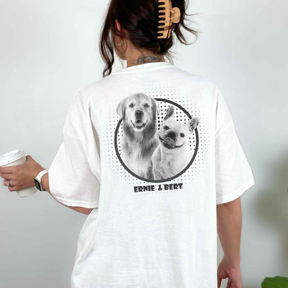 Personalisiertes T-Shirt mit Foto und Name Haustier - Vintage Film Look