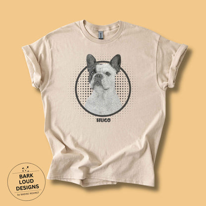 Personalisiertes T-Shirt mit Foto und Name Haustier - Vintage Film Look