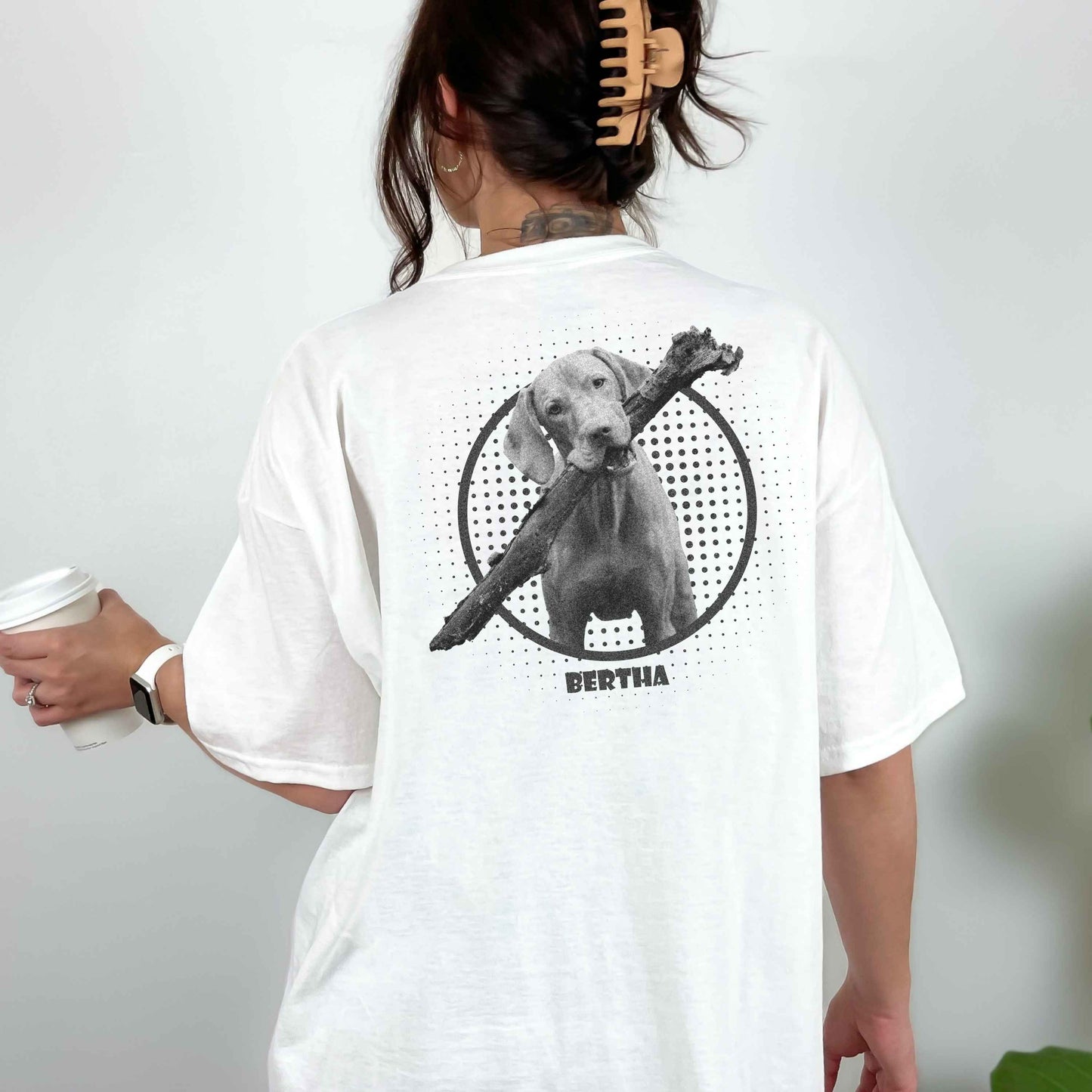 Personalisiertes T-Shirt mit Foto und Name Haustier - Vintage Film Look