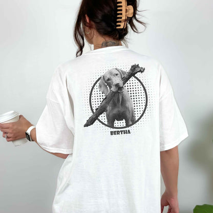 Personalisiertes T-Shirt mit Foto und Name Haustier - Vintage Film Look