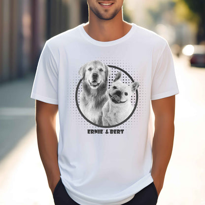 Personalisiertes T-Shirt mit Foto und Name Haustier - Vintage Film Look