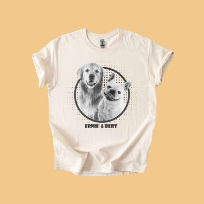 Personalisiertes T-Shirt mit Foto und Name Haustier - Vintage Film Look