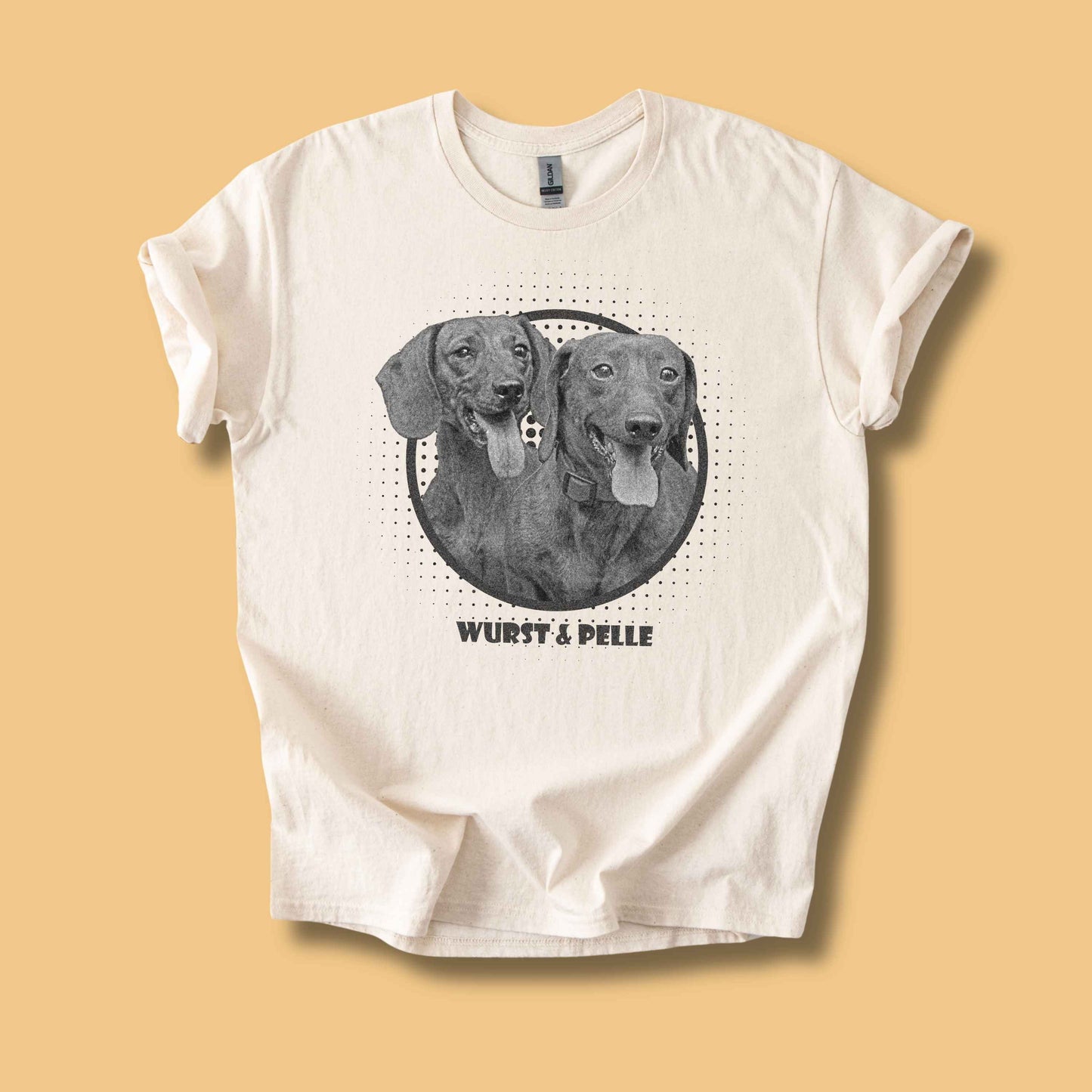 Personalisiertes T-Shirt mit Foto und Name Haustier - Vintage Film Look