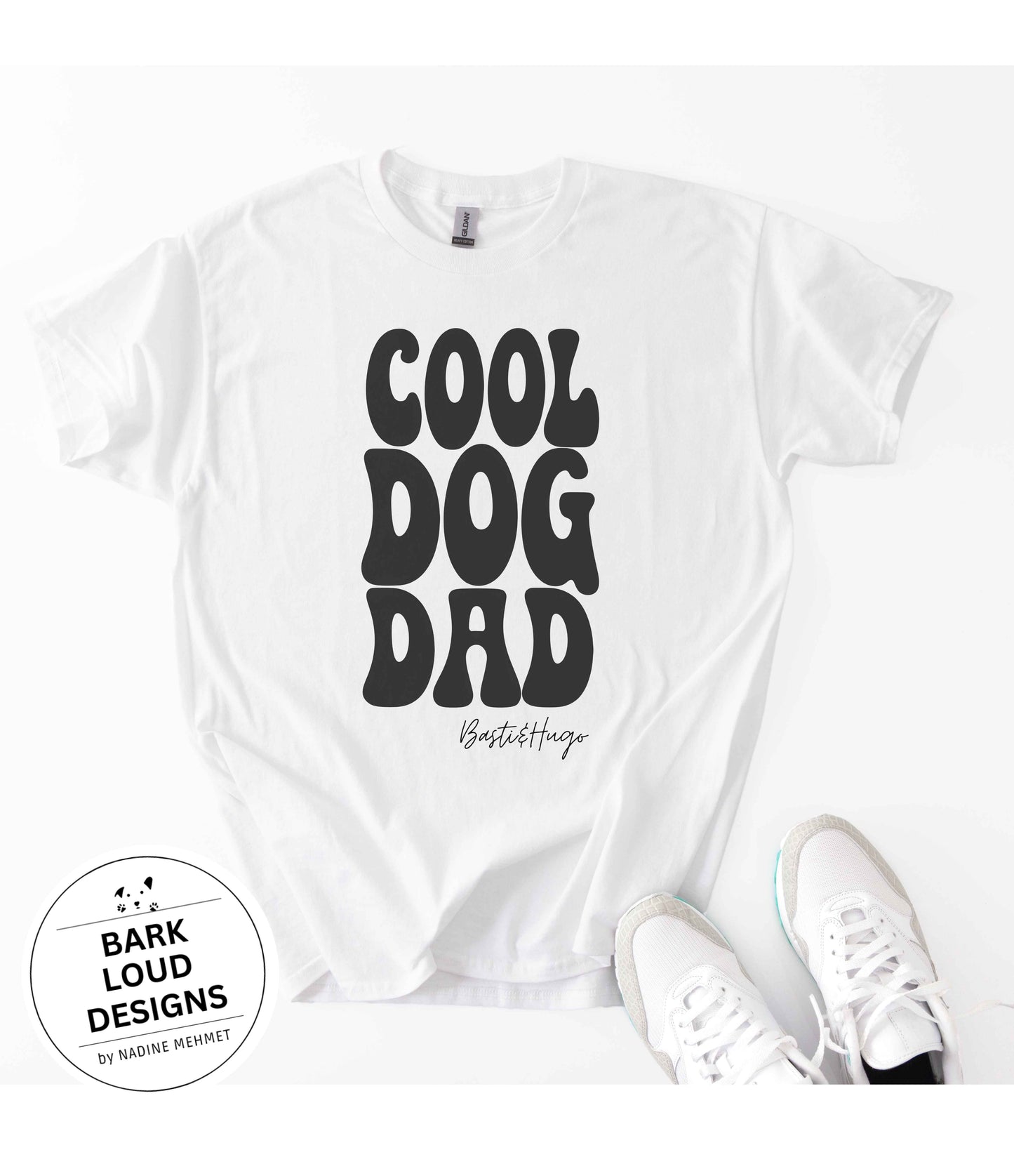Personalisiertes T-Shirt mit Namen - COOL DOG DAD