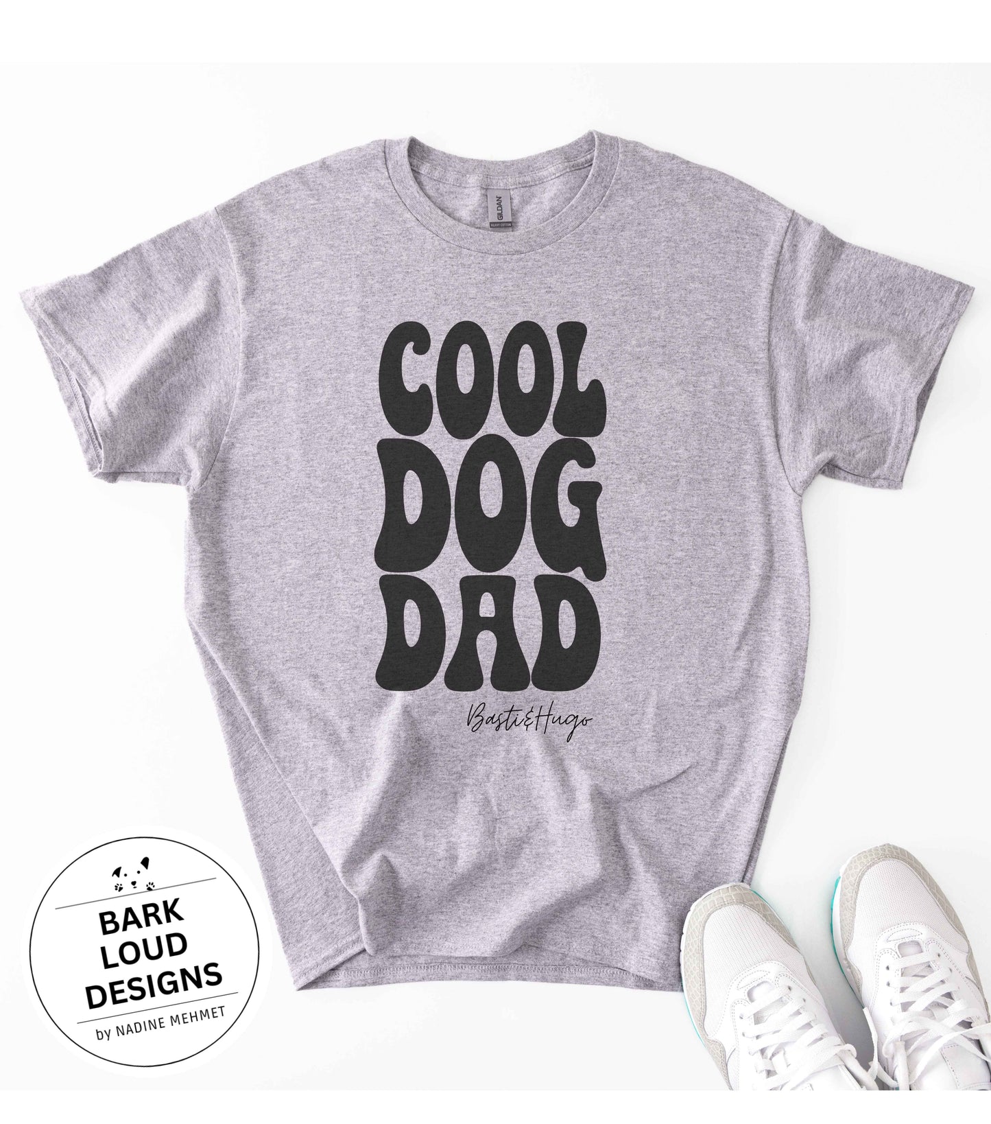 Personalisiertes T-Shirt mit Namen - COOL DOG DAD
