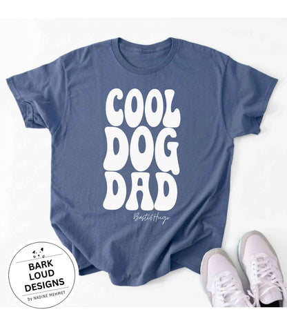 Personalisiertes Premium T-Shirt mit Namen - COOL DOG DAD aus Biobaumwolle
