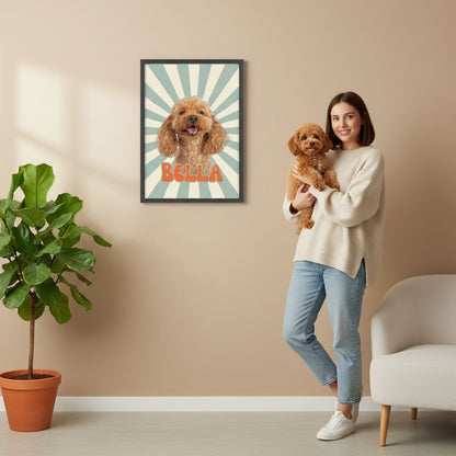 Personalisiertes Poster mit deinem Haustier - Retro Style