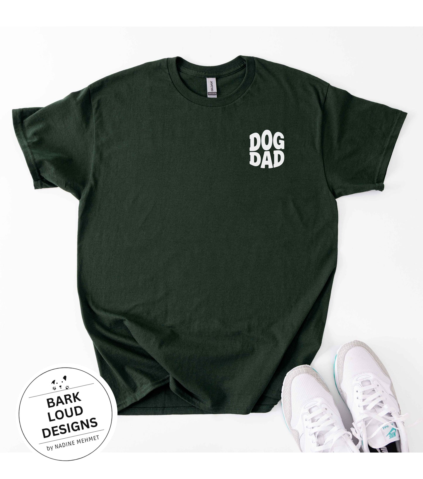 T-Shirt DOG MOM / DOG DAD - Front- und Backprint