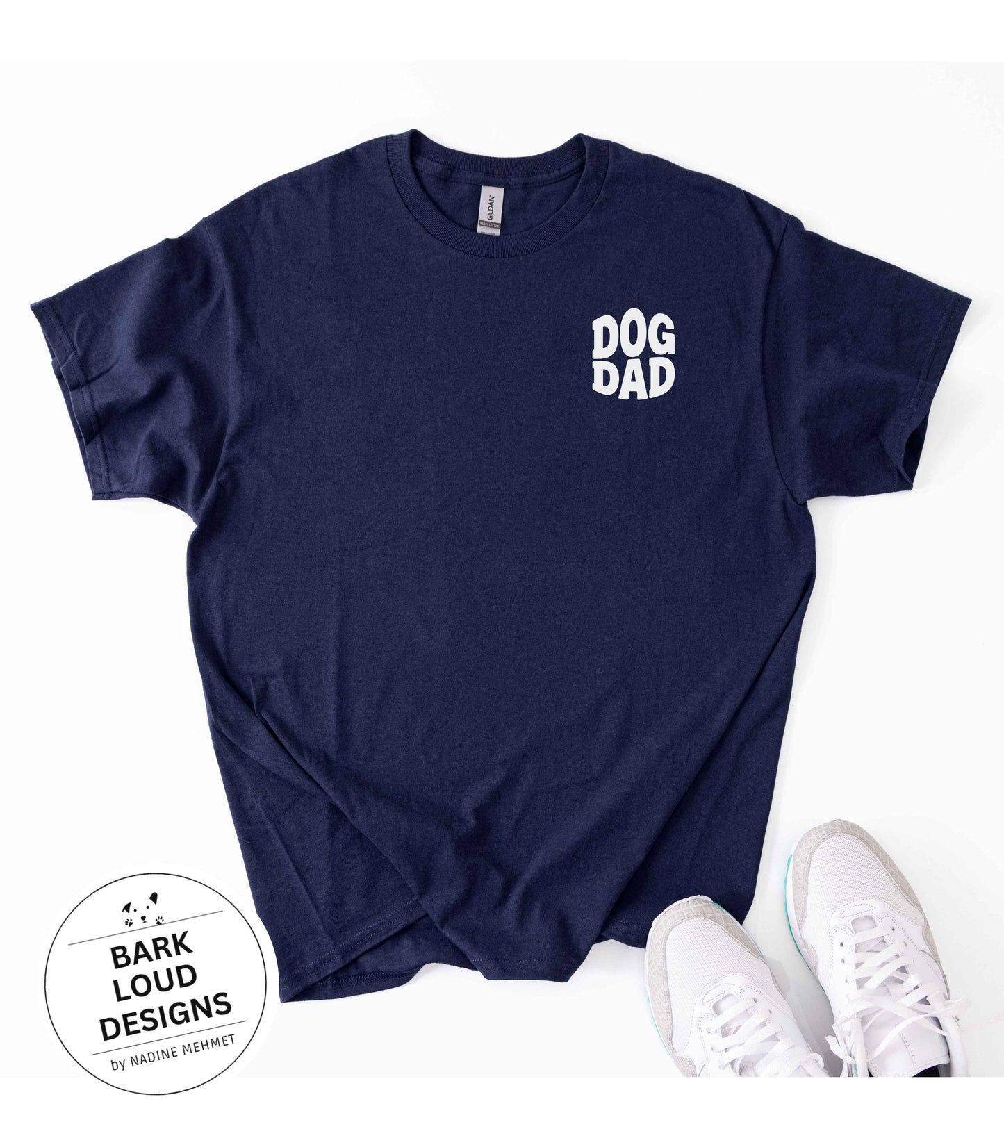 T-Shirt DOG MOM / DOG DAD - Front- und Backprint