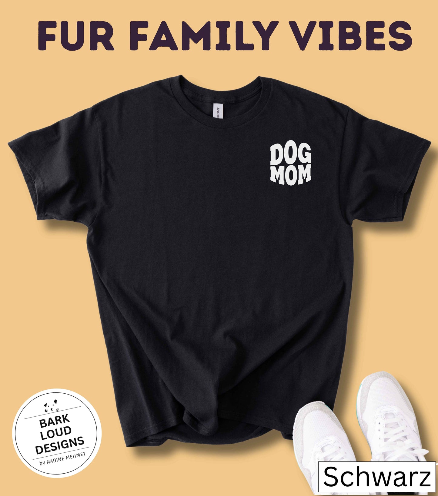 T-Shirt DOG MOM / DOG DAD - Front- und Backprint