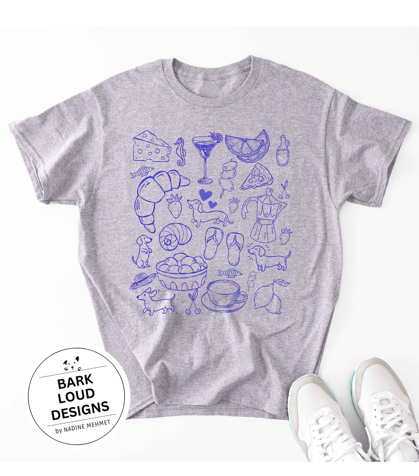 Premium T-Shirt mit Dackeln - Dolce Vita aus Biobaumwolle