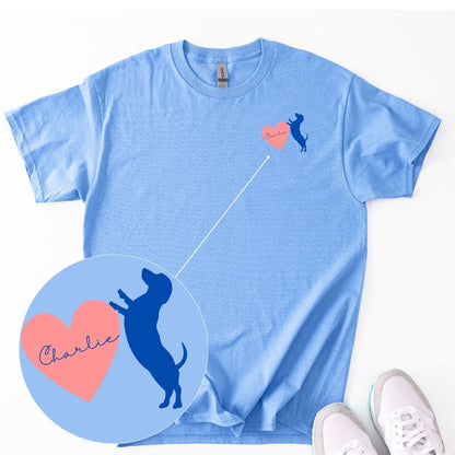Dackel T-Shirt personalisierbar mit Name - Teckel Heart