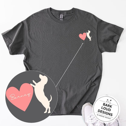Dackel T-Shirt personalisierbar mit Name - Teckel Heart