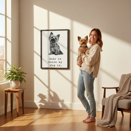 Personalisiertes Poster mit deinem Haustier - Black & White