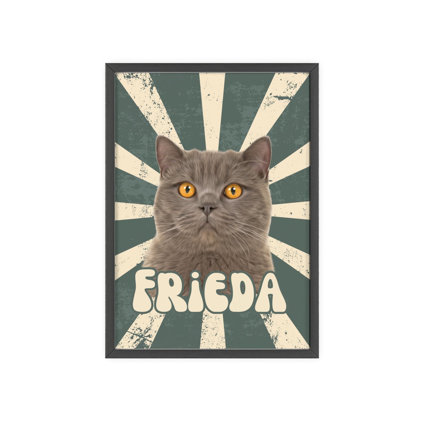 Personalisiertes Poster mit deinem Haustier - Vintage Style