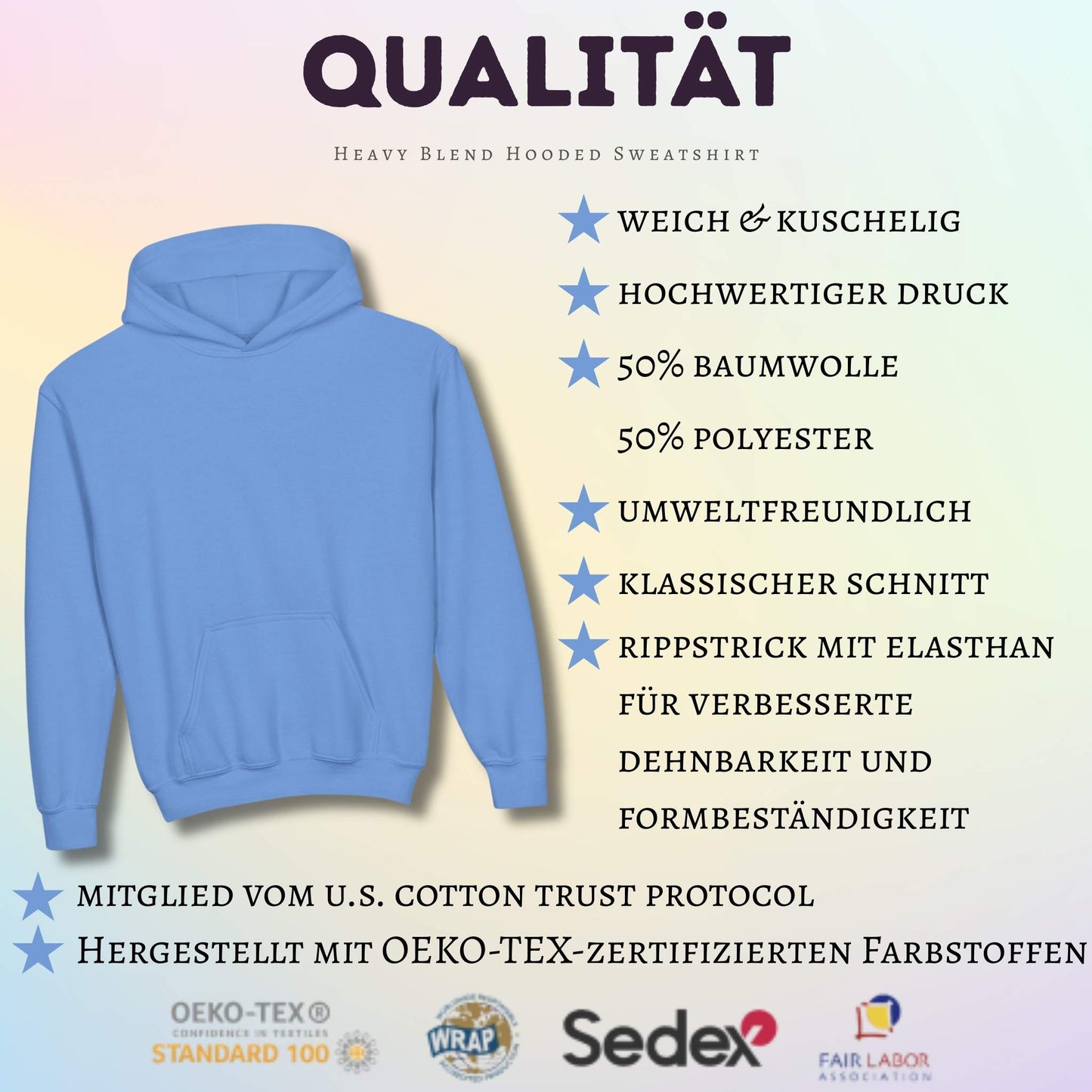 Personalisierter Kinder Hoodie mit Foto und Name Haustier - Retro Kreis