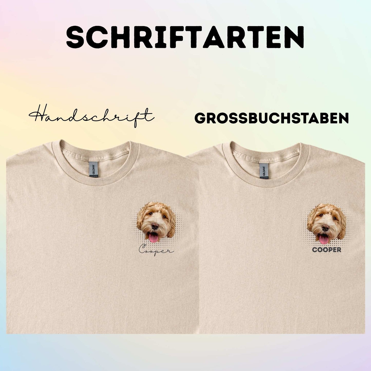 Personalisiertes T-Shirt mit Foto und Name Haustier - Pocketprint