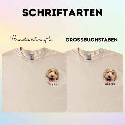 Personalisiertes T-Shirt mit Foto und Name Haustier - Pocketprint