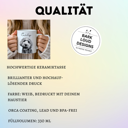 Personalisierte Fototasse Haustier mit Name