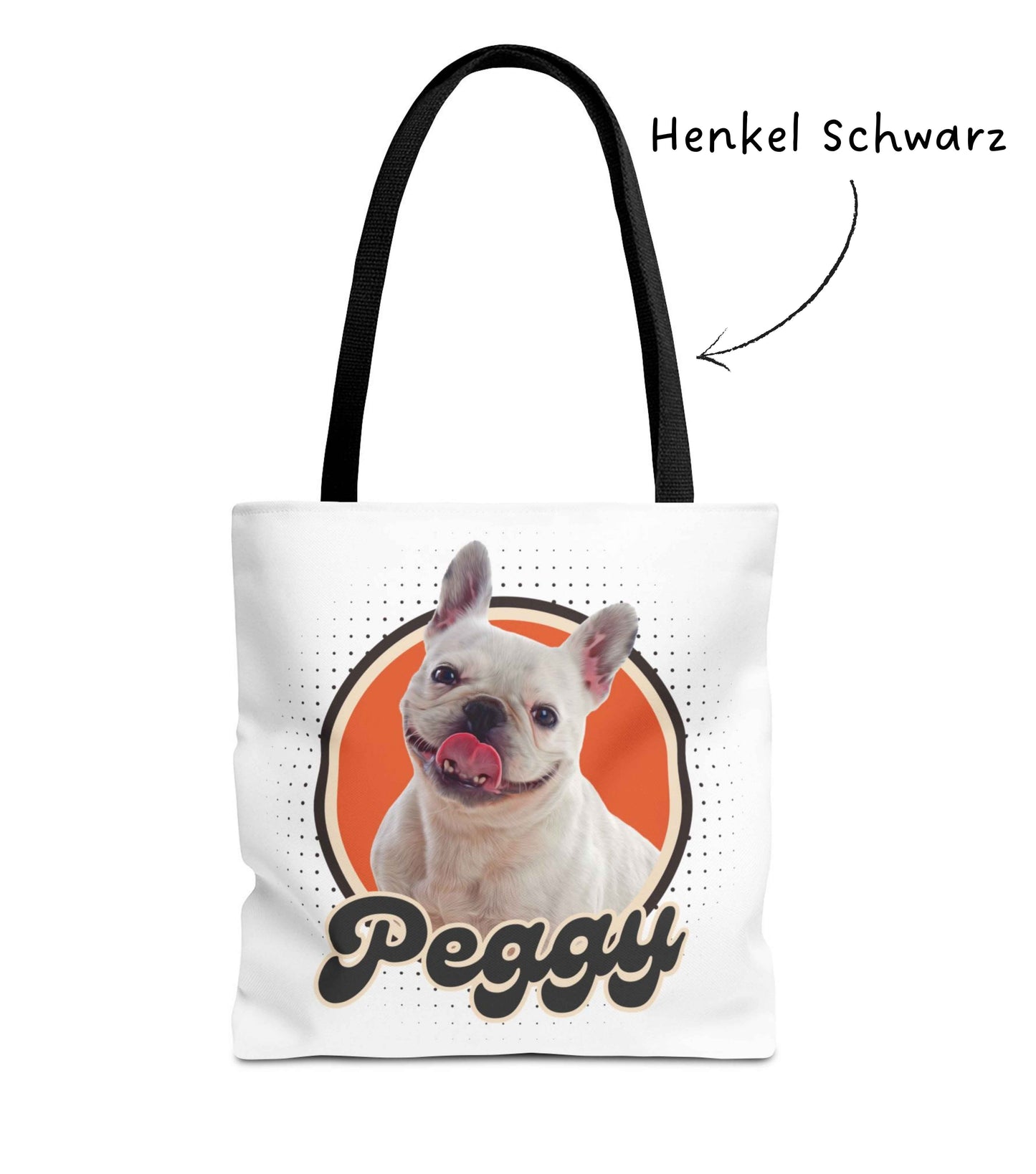 Personalisierter Stoffbeutel mit Foto und Name von deinem Haustier