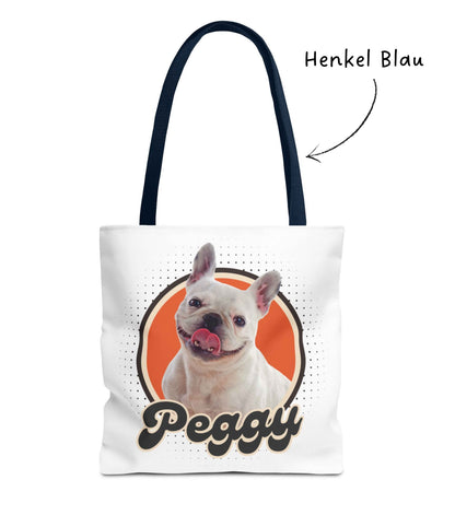 Personalisierter Stoffbeutel mit Foto und Name von deinem Haustier