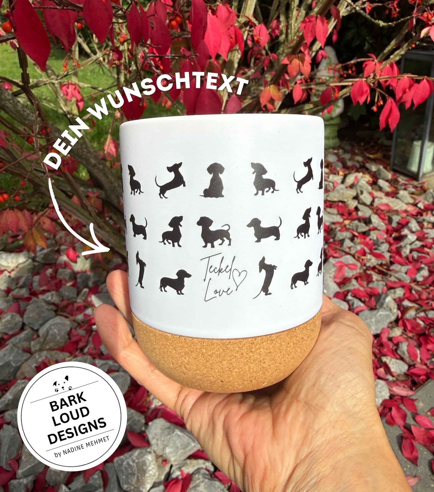 Dackel Collection - Tasse mit Korkboden "Teckel Love"
