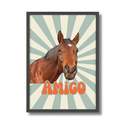 Personalisiertes Poster mit deinem Haustier - Retro Style