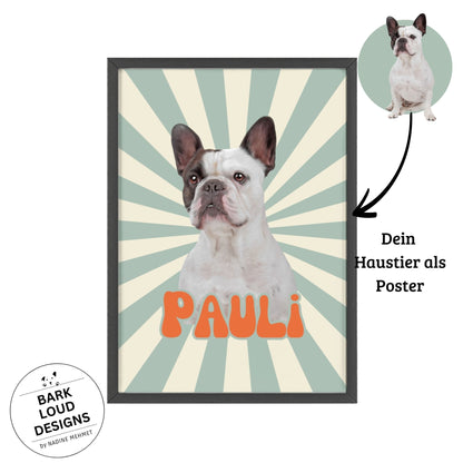 Personalisiertes Poster mit deinem Haustier - Retro Style