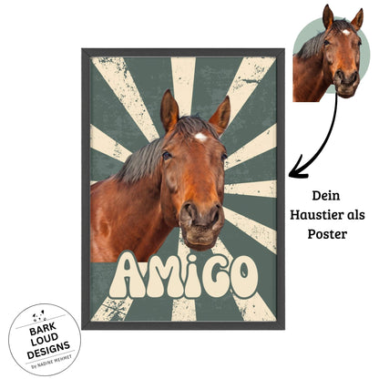 Personalisiertes Poster mit deinem Haustier - Vintage Style