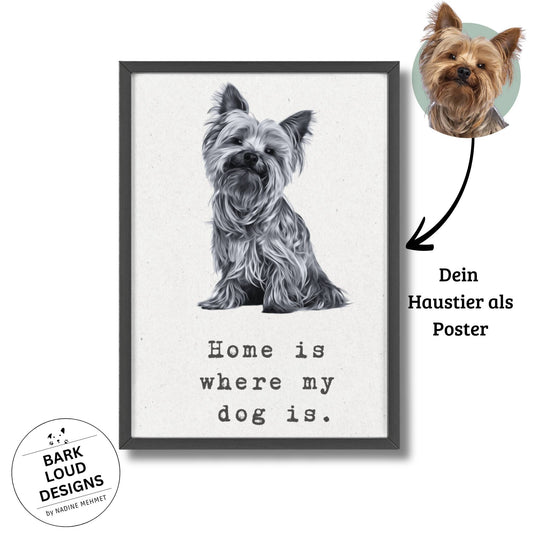 Personalisiertes Poster mit deinem Haustier - Black & White