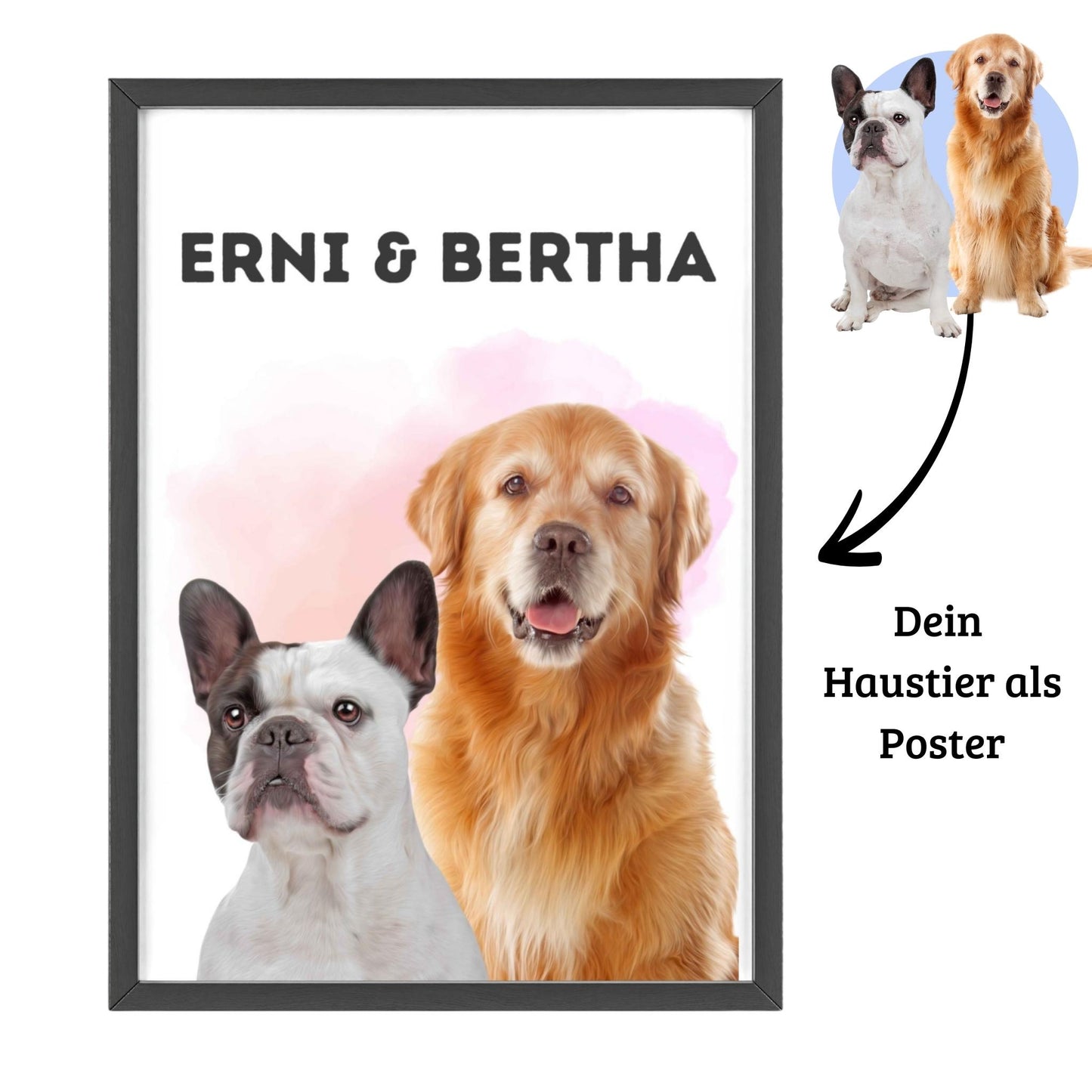 Personalisiertes Poster mit deinem Haustier - Dreamy Style Portrait