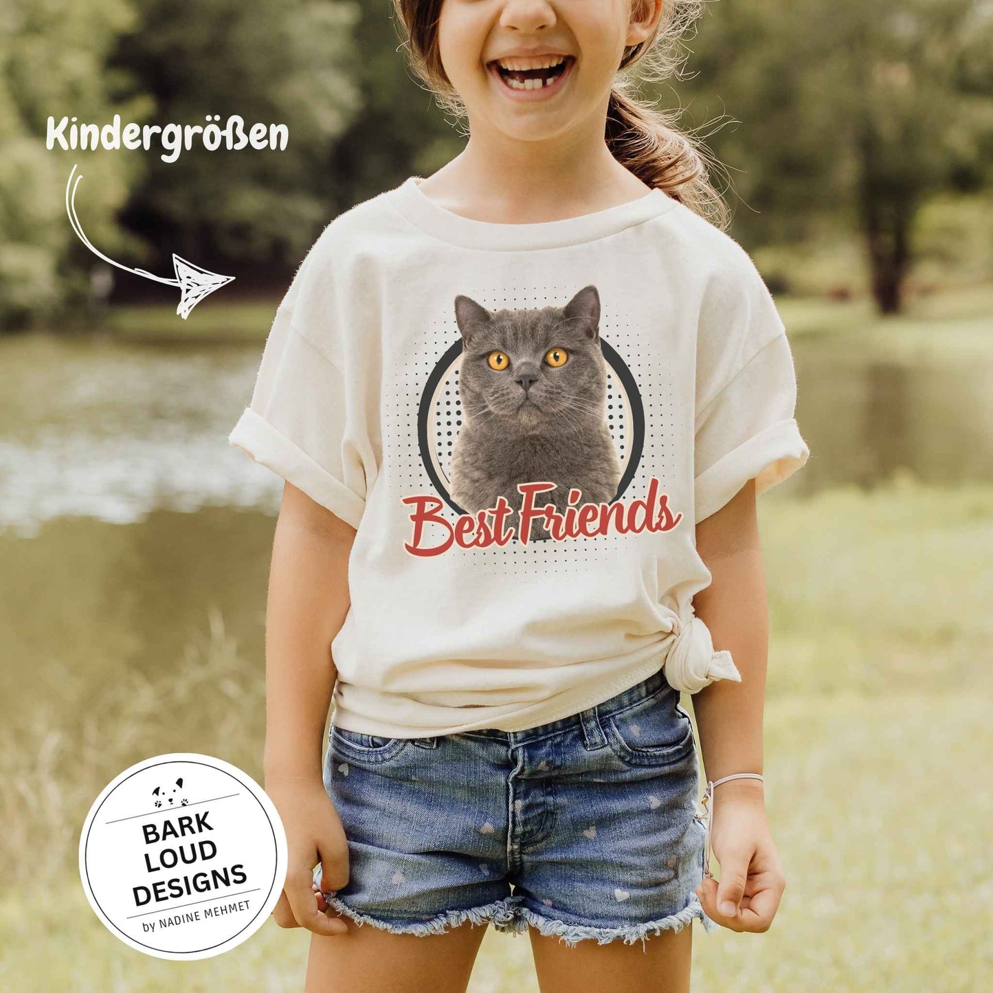 Personalisiertes Kinder T-Shirt mit Foto vom Haustier - Best Friends