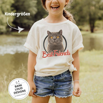 Personalisiertes Kinder T-Shirt mit Foto vom Haustier - Best Friends